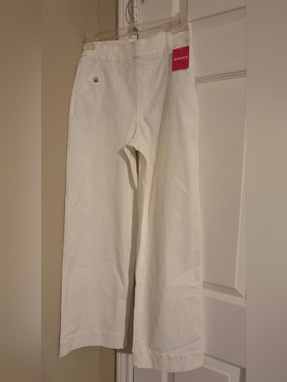 SPANX WOMEN'S White WIDE LEG,PETITE,SMALL,  Trousers,NWT